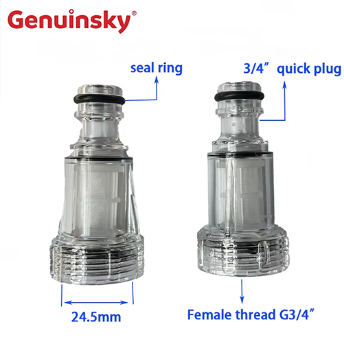 Introduction of inlet water filter