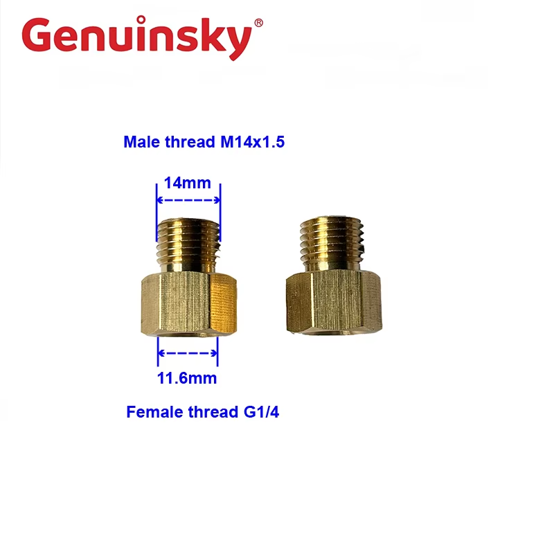 Brass G1/4 Female to M14 Male Adapter