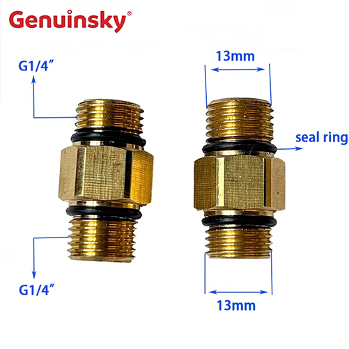 Brass nipple with both side male threads G1/4